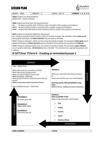 Year 7 - Flash Animations