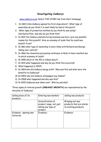 investigation lesson on mergers