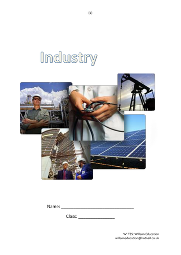 Industry: KS3 / KS4 geography work book