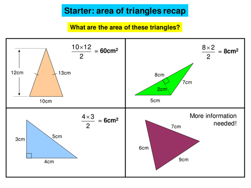 Triangle area investigation | Teaching Resources