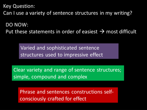 Sentence structure consequences - no planning!
