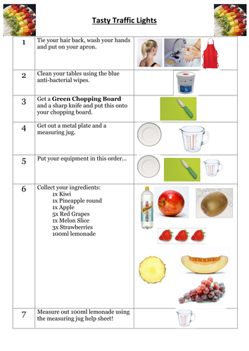 Food Step by Step Guides: KS3 recipe guides
