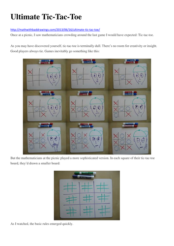 Ultimate Tic Tac Toe: maths game