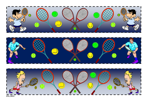 Tennis Themed cut-out borders