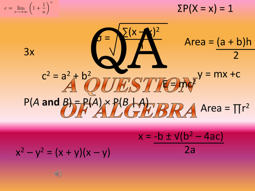 A Question of Algebra - What Happened Next?