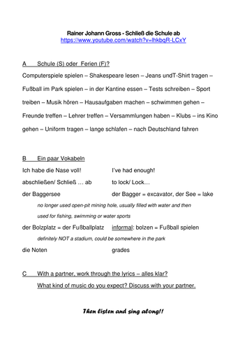 Endlich Ferien - song