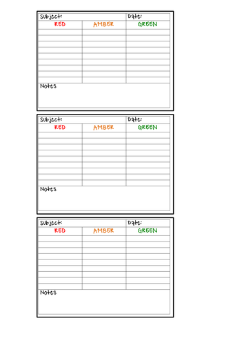 Traffic Light Marking Checklist