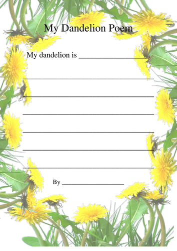 Dandelion poems