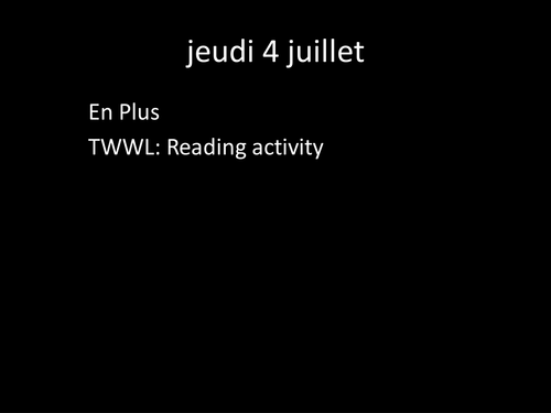 Expo 1 Module 6: KS3 French writing, reading tasks