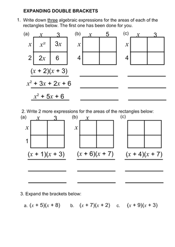 Expanding Double Brackets Teaching Resources