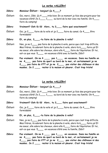 KS3 French - le verbe 'ALLER'! Irregular verb in the present tense.