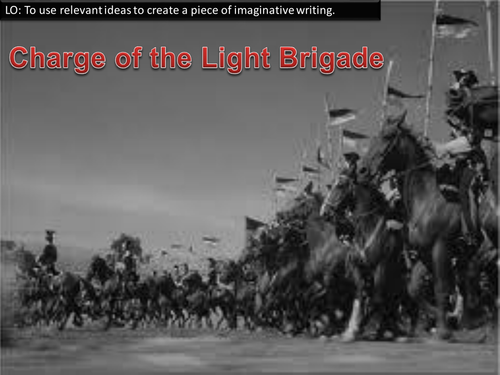 Charge of the Light Brigade: lessons, worksheet