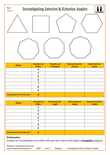 28 Angles Of Polygons Worksheet Angles Of Polygons