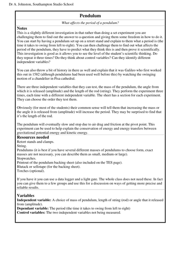KS3 Science - Practical investigations-Part 3