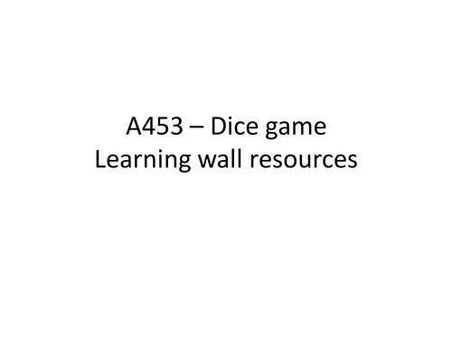 A453 Posters, Planning, self evaluation: KS4 ICT