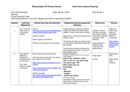 Instructions: KS2 writing - planning and lessons | Teaching Resources