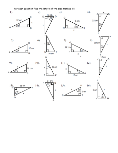 simple trigonometry worksheet by jhofmannmaths teaching resources tes