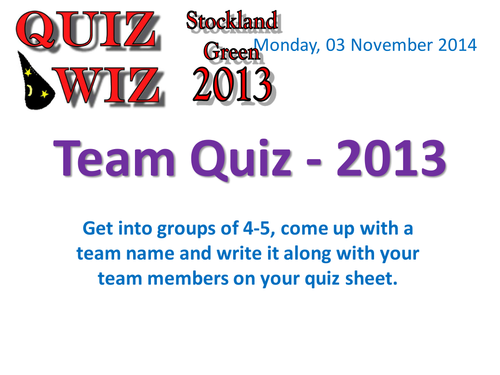 End of Year Quiz