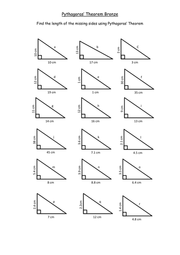 Pythagoras Basic Continued Ks3 By Teachbynumbers Teaching