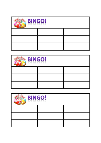 Bingo Cards | Teaching Resources