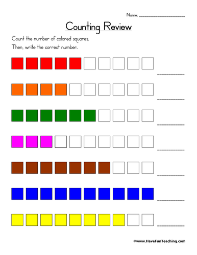 Counting worksheet | Teaching Resources