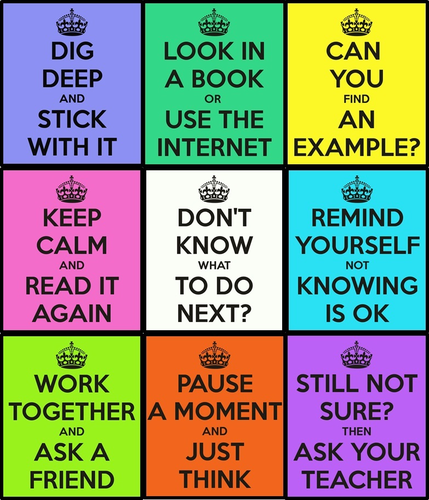 Poster 'I don't know what to do next' by TheMathsMagpie 