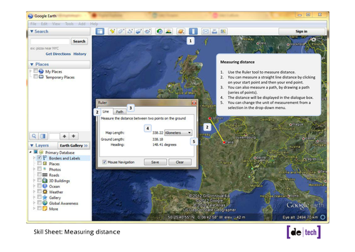 Google Earth Skills Sheets