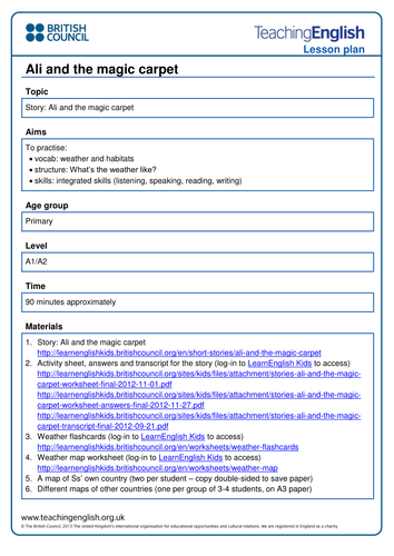Ali and the magic carpet