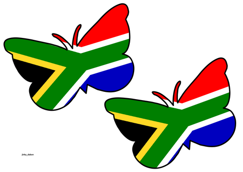 Butterfly Themed South African Flag