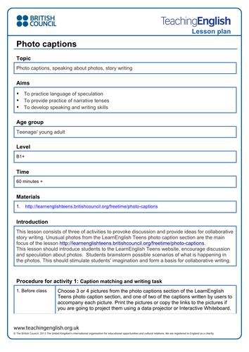 Teaching teens: photo caption