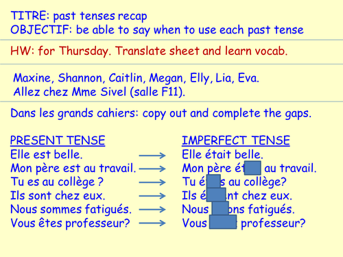 Perfect tense 2025 vs imperfect tense