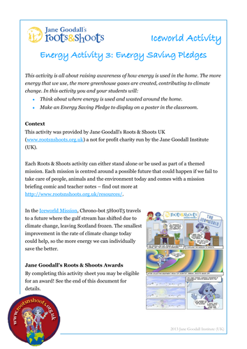 Energy Saving Pledges