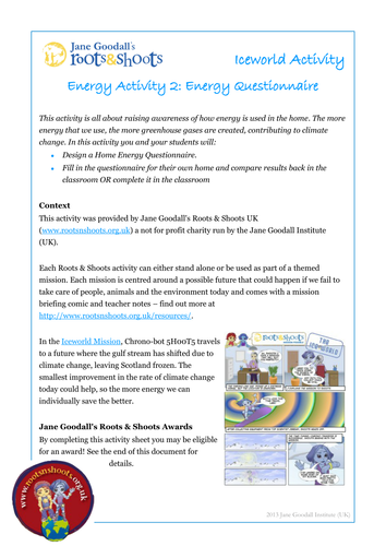 Energy Questionnaire