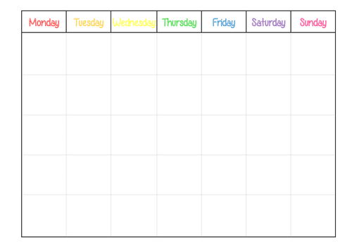 Editable Calendar for Classroom display