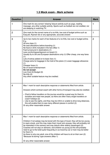 Edexcel L&T unit 1 - section 3 mock exam