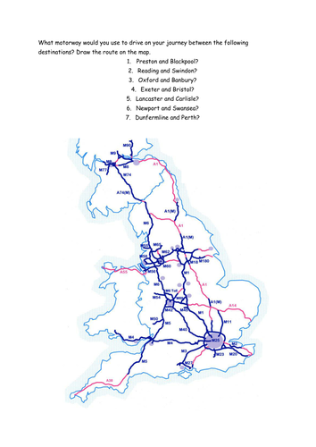 Geography of the UK- Types of transport