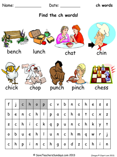 ch phonics worksheets