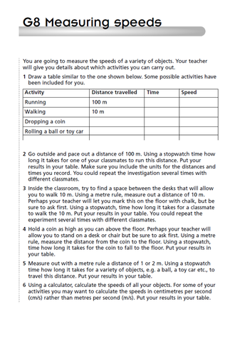 Forces Yr 7 Less.6 - Speed