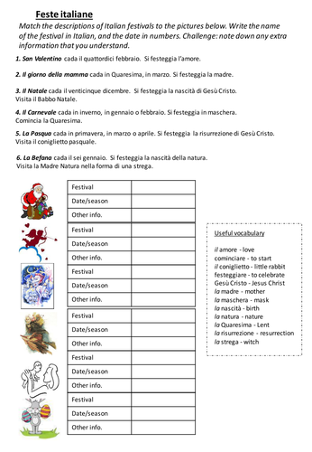 Feste italiane - Italian festivals