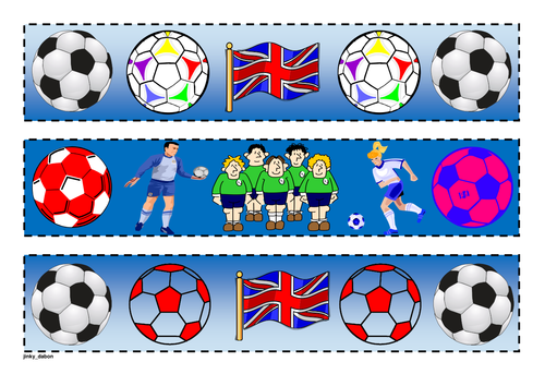 Football Themed Cut-out Borders