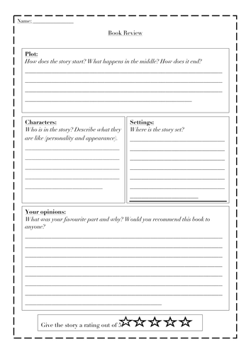 Book Review Template Differentiated | Teaching Resources