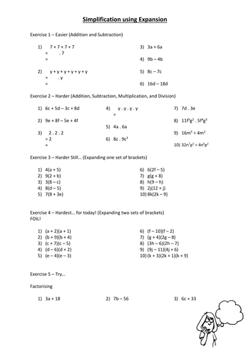 Simplifying Equations | Teaching Resources