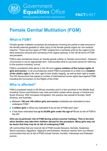 Safeguarding children - female genital mutilation
