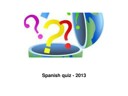 Spanish quiz