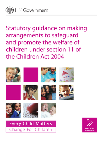 Safeguarding and promoting the welfare of children