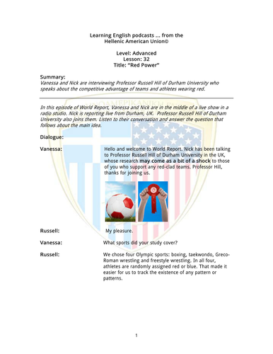 Advanced English Language: Red Power