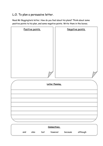 persuasive writing planning ks1