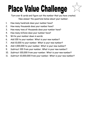 Place Value activity