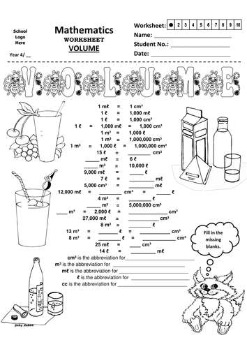 Year 4-Measurement (Volume)
