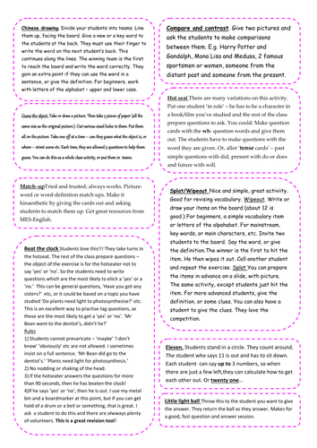 47 teaching activities and games